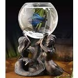 Pet Supplies : Mermaid, Bronze Patina Betta Treasure