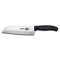 Victorinox Cutlery 7-Inch Santoku Knife, Black Fibrox Handle