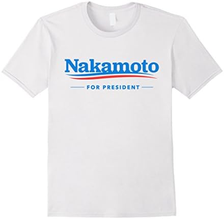 Men's Nakamoto for President T-Shirt - Bitcoin Shirt XL White