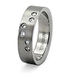 Titanium Ring with CZ (Sizes 8-12)