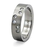 Titanium Ring with CZ (Sizes 8-12)