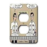 Londons Times Funny Society Cartoons - Nerd Apparel - Light Switch Covers - 2 plug outlet cover
