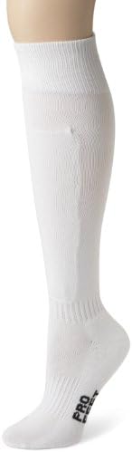 Pro Feet Wombat Soccer Sock with Internal Shin Guard Pouch (White, Medium)