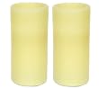 Flameless pillar candle 3 x 6 in Cream - set of 2