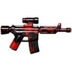 BrickArms 2.5 Scale LOOSE Weapon ARC Rifle RED with TIGER STRIPE CAMO