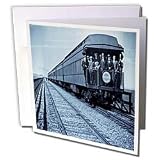 Scenes from the Past Magic Lantern Slides - San Francisco Southern Pacific Railroad Caboose Selenium - Greeting Cards-12 Greeting Cards with envelopes