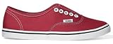Vans Authentic Lo Pro Jester Red/True White Canvas Skate Shoes Trainers