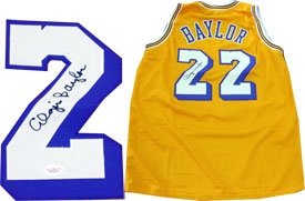 Elgin Baylor Autographed Los Angeles Lakers Jersey