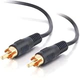 C2G / Cables to Go Value Series 03168 Mono RCA Type Audio Cable, Black (12 Feet/3.65 Meters)
