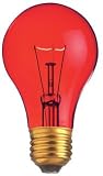 25 Watt A19 Transparent Red Light Bulb