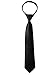 Spring Notion Boys' Satin Zipper Necktie with Gift Box Black Medium