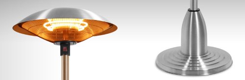 Terrassenstrahler Heizstrahler Wärmelampe Edelstahl elektro GS-Geprüft