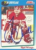 Tim Cheveldae, Detroit Red Wings, 1991 Score Autographed Card