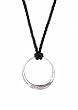 Necklace - N180 - Engraved with the Serenity Prayer ~ God Grant Me, Serenity to Accept the Things I Cannot Change; Courage to Change the Things I Can; and Wisdom to Know the Difference hung on Triple Strand Twisted Cord ~ Silver Tone Metal - Inside Dimension Measures 1-5/8"