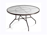 Tropitone Acrylic & Glass Cast Aluminum 48 Round Patio Dining Table