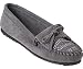 Women's Minnetonka Moccasin Kilty Studded Moc-7--Grey Suede
