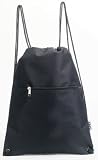 Recycled Drawstring Backpack with Zipper Pocket