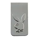 New Officially Playboy Classic RH Chrome Money Clip