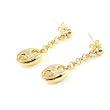 Boucles Plaqu� Or "Grain de Caf�"