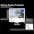 PCMICROSTORE 15 Inch Glossy LCD Monitor Protector Screen Shield With Wiping Cloth For Mac / PC