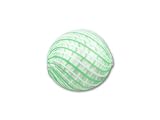Venetian Blown Glass Round Bead - Mint Spiral