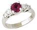 5 Stone Ruby and Diamond Ring