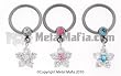 10MM GEM FLOWER NIPPLE CAPTIVE RING NPLCPFL2AQ- AQUA