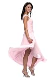 #1: Astrapahl, Knielanges Elegantes Luxus Cocktailkleid, mit breiten Trägern, Farbe rosa