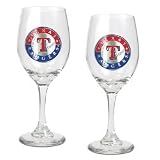 Texas Rangers Wine Glass Set