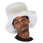 Adult Men's White All Fur Sugar Daddy Hat