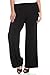 Stylzoo Women's Plus Size Stretchy Palazzo Pants with Pockets and Elastic Waist