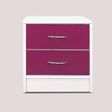 FURINNO Click n Easy No Tools 2-Tone 2-Drawer Chest, NT-11161