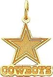 14K Gold NFL Dallas Cowboys Star Logo Charm
