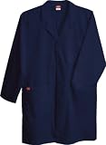 Dickies 37 Unisex Lab Coat in White or Navy (XS-5X).