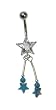 Sterling Silver Belly Ring Star Sterling Silver Belly Ring Star