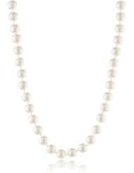 Colored Simulated 10mm Pearl Strand Necklace, 30"