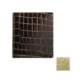 Raika #161 Handcrafted Top Grain Leather, 8-in x 11-in Three Ring Binder Photo Album, Gold