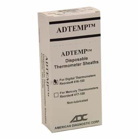 THERMOMETER SHEATHS FOR ORAL OR DIGITAL THERMOMETERS 100/BOX