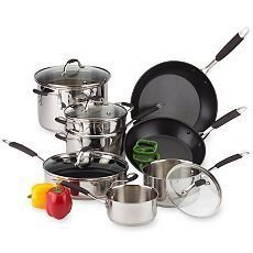 Calphalon 12 Piece Stainless Steel Cookware Set by Cooking With Calphalon