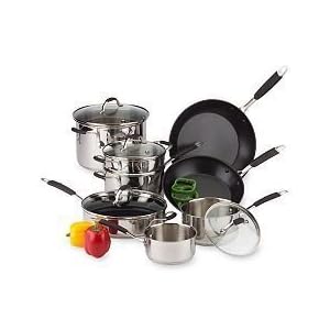 Calphalon 12 Piece Stainless Steel Cookware Set by Cooking With Calphalon