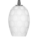 Molecule Mini Pendant Bell Shade in White Ceramic Dekor Glass with Holder Options