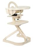 Svan High Chair In Whitewash With Clear Protector Tray