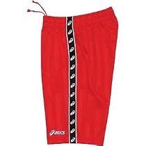 【アシックス】　ウォームアップハーフパンツ　XS7010（レッド）　Ｓサイズ