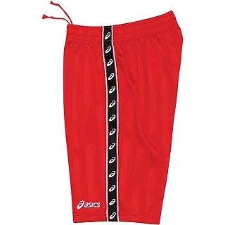 【アシックス】　ウォームアップハーフパンツ　XS7010（レッド）　Ｓサイズ