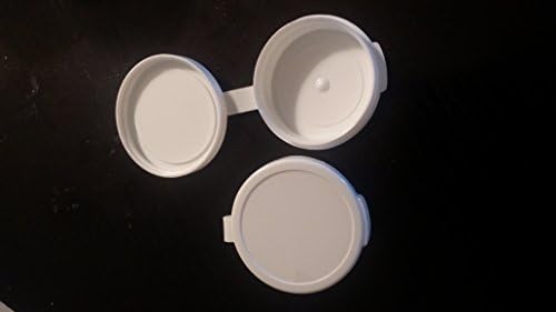 1/4 oz Hinged Lid Vial Poly-Con Container White Qty 50 7 gram .25 oz