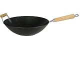 Heavy Gauge Non Stick Carbon Steel Wok, 34 cm