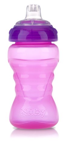 Nuby 2 Pack No Spill Cup, 10 Ounce, Colors May Vary