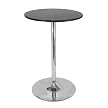 Black & Polished Steel Bar Table