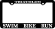 BaySix Swim Bike Run License Plate Frame
