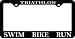 BaySix Swim Bike Run License Plate Frame